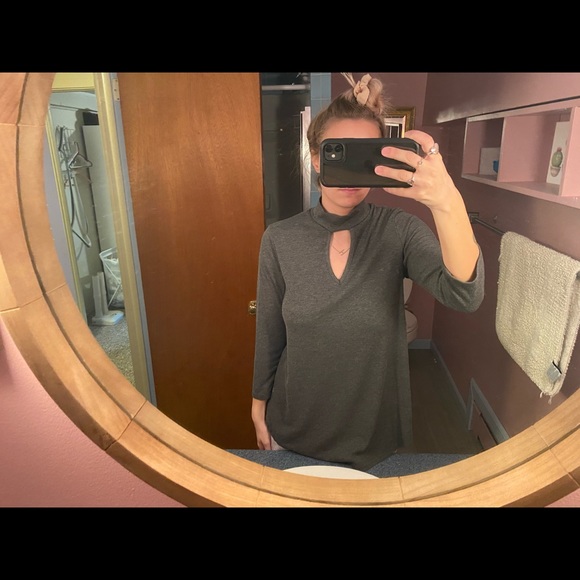 Grey 3 quarter sleeve shirt - Picture 1 of 1